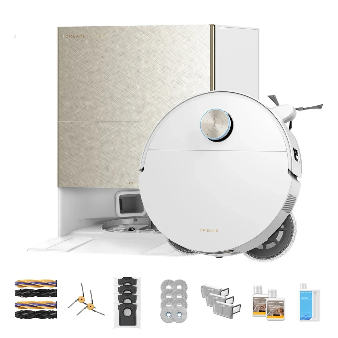 Dreame X60 Max Ultra Complete robot vacuum, dock, and included accessories