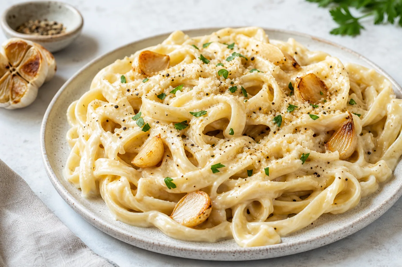 Roasted Garlic Cashew Alfredo