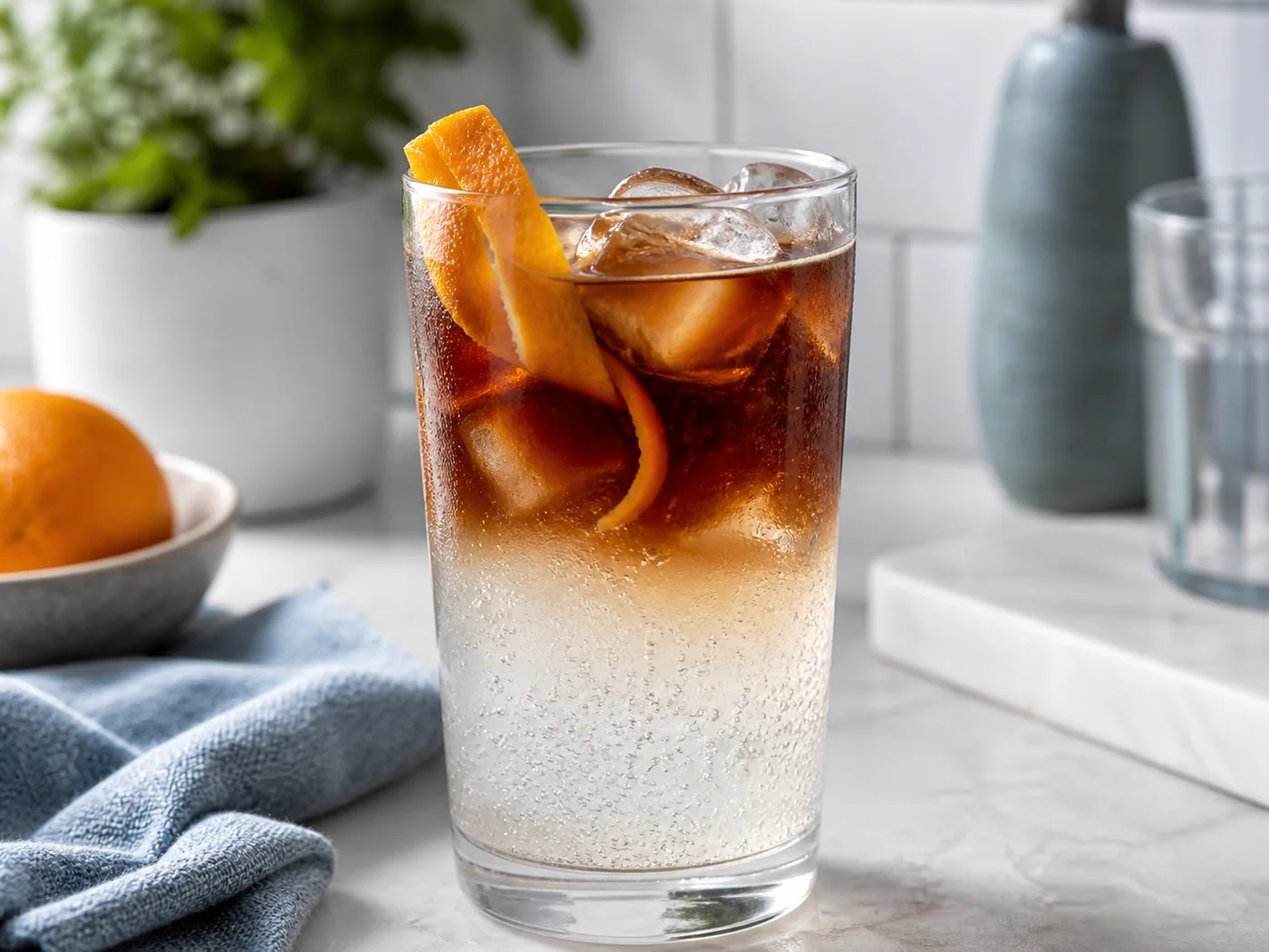 Cold-Brew Tonic served and ready to eat