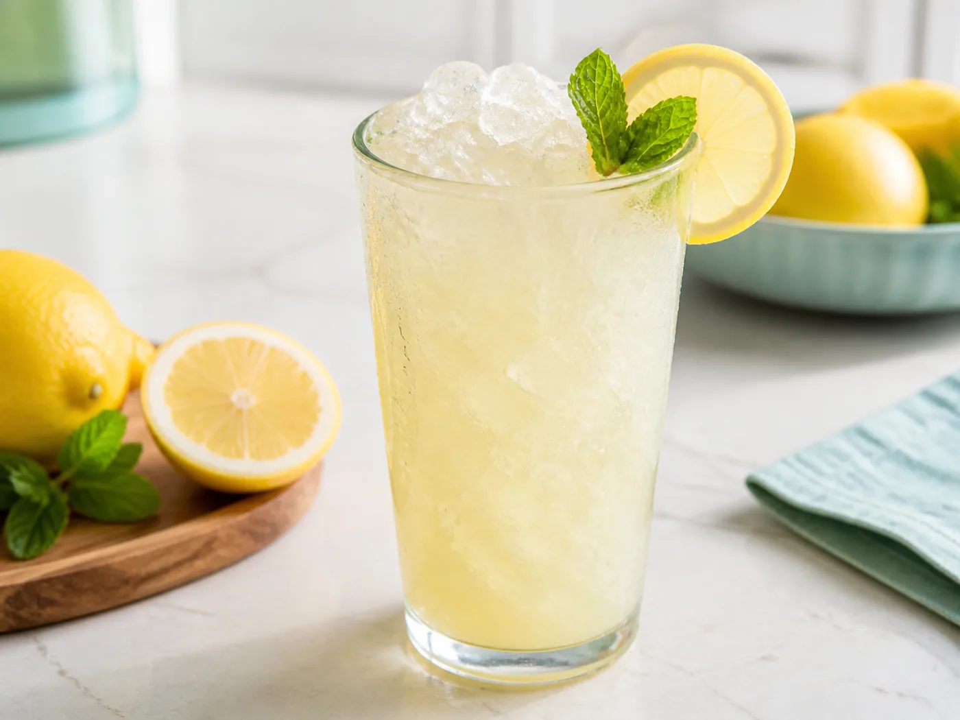 Nugget Ice Lemonade served and ready to eat