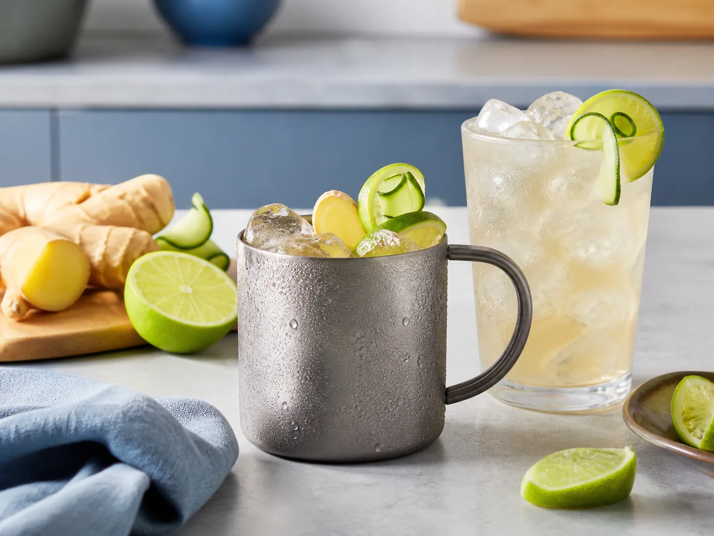 Zero-Proof Ginger Mule served and ready to eat