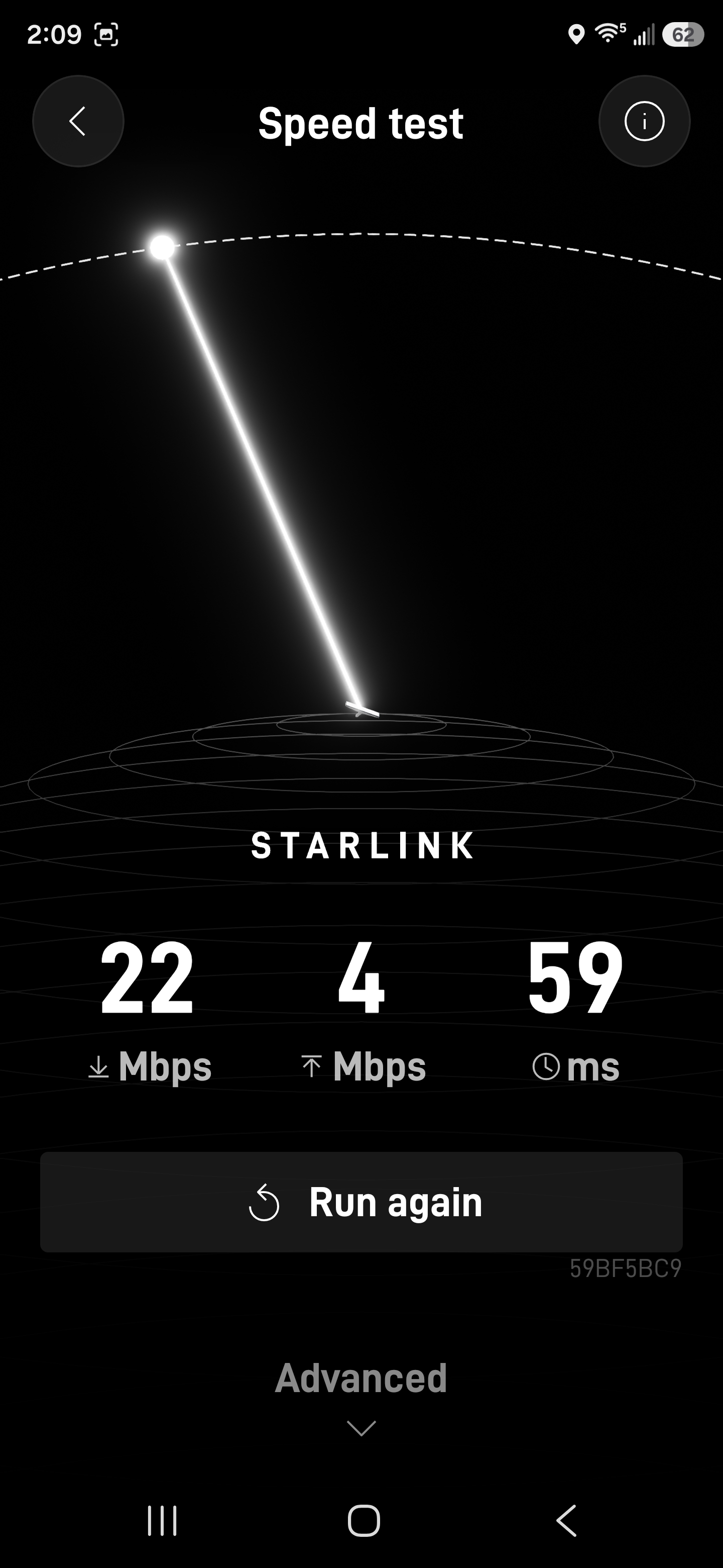 Current router-to-internet test: 22 Mbps down, 4 Mbps up, 59 ms.